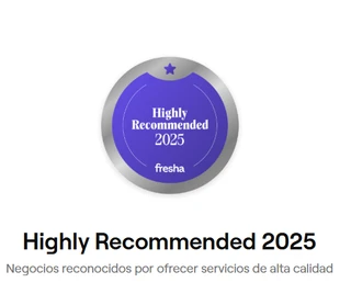 Fresha Highly Recommended 2025 — The Barba Shop The Barba Shop — Premio excelencia Fresha Highly Recommended 2025